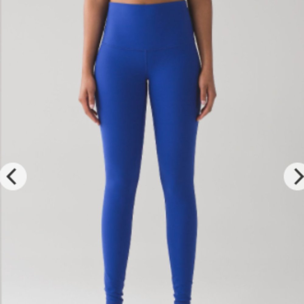 Blue Lululemon Wunder Under Leggings Size 8